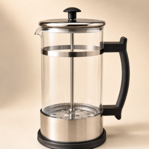Prensa francesa premium de vidrio y acero inoxidable de 600ml para preparar café de especialidad